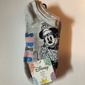 Disney Mickey & Minnie No Show Socks NWT